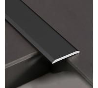 JXNVHJ Profil De Transition Autoadhésif, Bande De Transition De Sol en Aluminium, Largeur : 2/3,3/7 Cm, Seuil De Porte Barre, Bandes De Garniture De Porte(Black,7cm)