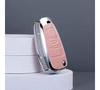 JXTTJ Coque de Clé de Voiture pour Audi A3 8L1 1996-2003, Portable Voiture Clé Protection Étui Telécommande Clé Protecteur Accessoires,Normal-A Pink