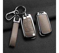 JXTTJ Coque de Clé de Voiture pour Audi A3 Cabriolet 8V7 2013-2015, Portable Voiture Clé Protection Étui Telécommande Clé Protecteur Accessoires,A-Blau