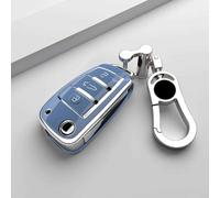 JXTTJ Coque de Clé de Voiture pour Audi Q2 2016-2018, Portable Voiture Clé Protection Étui Telécommande Clé Protecteur Accessoires,Einheitsgröße-B Blue