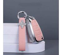 JXTTJ Coque de Clé de Voiture pour Audi Q7 2007-2013, Portable Voiture Clé Protection Étui Telécommande Clé Protecteur Accessoires,Einheitsgröße-B Pink