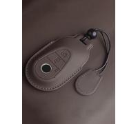 JXTTJ Coque de Clé de Voiture pour Benz C-Class W206 2021-2022, Portable Voiture Clé Protection Étui Telécommande Clé Protecteur Accessoires,Einheitsgröße-A Brown