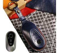 JXTTJ Coque de Clé de Voiture pour Benz C-Class W206 2021-2024, Portable Voiture Clé Protection Étui Telécommande Clé Protecteur Accessoires,Normal-C Blue