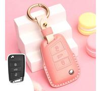 JXTTJ Coque de Clé de Voiture pour Scirocco 2009-2018, Portable Voiture Clé Protection Étui Telécommande Clé Protecteur Accessoires,Einheitsgröße-A Pink