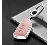 JXTTJ Coque de Clé de Voiture pour Skoda Enyaq Enyaq iV 60, Portable Voiture Clé Protection Étui Telécommande Clé Protecteur Accessoires,Normal-A Pink