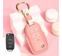 JXTTJ Coque de Clé de Voiture pour Touran 2006-2015, Portable Voiture Clé Protection Étui Telécommande Clé Protecteur Accessoires,Einheitsgröße-B Pink