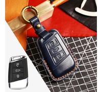 JXTTJ Coque de Clé de Voiture pour VW Passat B8 Golf 7 Tiguan MK2 2015-2020, Portable Voiture Clé Protection Étui Telécommande Clé Protecteur Accessoires,Einheitsgröße-C Blue