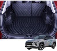 JXTTJ EntièRement Entouré Tapis De Coffre Voiture pour Hyundai Tucson NX4 Petrol N Line 2021 2022 2023 2024 2025, Cuir AntidéRapant ImperméAble à Protection Couverture,All-Black