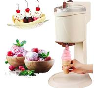 JXUANMM Machine à CrèMe GlacéE Italienne 1000Ml, Machines à crème glacée pour la Maison, Machine à Sorbet au Yaourt congelé, pour mélangeur Portable à la Maison,White