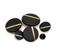 JXX Boutons 30mm 40mm Gros Boutons de Couture décoratifs Avion Boutons Noirs pour Accessoire de Pardessus de chemise-40mm 6 pièces
