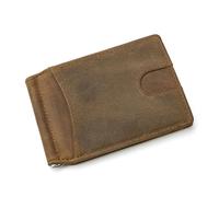 JXXUIRUIEEN Portefeuille Mince Men's Leather Card Holder Crazy Horse Leather Vintage Wallet Cadeaux pour Hommes