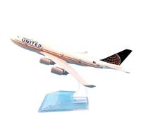 JXYAQTSOF Modèle d'avion en Alliage Métallique avec Support, Échelle 1:400, pour United Airlines Boeing 747 B747 400