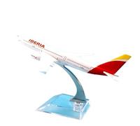 JXYAQTSOF Modèle d'avion Jouet pour Enfants Moulé sous Pression pour Modèle d'avion Métal Espagnol Iberia Airlines A330 avec Support 16CM