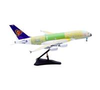 JXYAQTSOF Modèle De Collection À L'échelle 1:200 for Le Modèle d'avion en Métal Moulé sous Pression A380 « Bare Metal » De Thai Airways F-WWAO