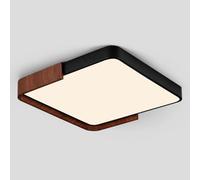 JXYDJH Luminaires LED Style Milieu Du Siècle, Plafonnier En Métal Imitation Bois, Lampe Plafond Vintage Encastrée, Éclairage D'intérieur Rond À Intensité Variable Pour Cuisine, Chambre Principale