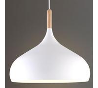 JXYDJH Lustre Nordique Moderne Noir Et Blanc Avec Suspension En Chêne - Suspension Réglable En Métal Style Ferme, Culot E26, Idéale Pour Îlot De Cuisine, Table À Manger Ou Plafonnier (lot De 1)