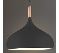 JXYDJH Lustre Nordique Moderne Noir Et Blanc Avec Suspension En Chêne - Suspension Réglable En Métal Style Ferme, Culot E26, Idéale Pour Îlot De Cuisine, Table À Manger Ou Plafonnier (lot De 1)