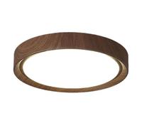 JXYDJH Plafonnier Créatif En Faux Bois De Noyer, Montage Plat Encastré, Profil Bas, Rond, Style Milieu Du Siècle, Lampe De Plafond LED, Dôme Simple Pour Buanderie, Chambre De Ferme, Couloir