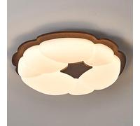 JXYDJH Plafonnier En Forme De Nuage, Luminaire Rétro Milieu Du Siècle, Lampe De Chambre Créative Et Personnalisée, Abat-jour En Bois De Noyer, Grand Plafonnier Moderne Encastré