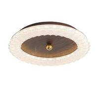 JXYDJH Plafonnier En Métal Pour Chambre À Coucher - Température De Couleur Réglable - Plafonnier Encastré Minimaliste En Bois Imitation Noyer - Éclairage Circulaire Pour Chambre, Couloir