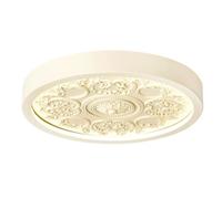 JXYDJH Plafonnier En Résine Style Mid-Century, Rétro Moderne, LED, Abat-jour En Résine Couleur Crème, Luminaire Rond Rustique Nordique, Montage Encastré, Idéal Pour Chambre, Couloir