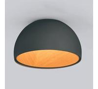 JXYDJH Plafonnier Encastré Moderne Style Milieu Du Siècle, Abat-jour Créatif En Bois, Éclairage LED Chaud, Lampe De Plafond Simple En Métal Blanc Avec Dôme, Applique Murale Vintage