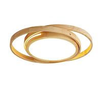 JXYDJH Plafonnier Encastré Ring Wood, Moderne Et Dimmable (3000K-6000K, 3CCT), Lampe LED Minimaliste Pour Chambre, Cuisine, Couloir, Salon - 60 Cm