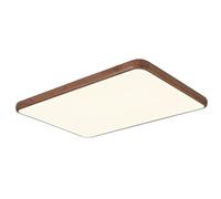 JXYDJH Plafonnier Imitation Noyer, Luminaire LED Moderne Mi-siècle Pour Chambre (50 Cm), Lampe Plafond Ronde En Métal Et Acrylique 36 W, Style Vintage, Lampe 3CCT Pour Table À Manger, Couloir