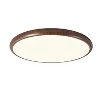 JXYDJH Plafonnier Imitation Noyer, Luminaire LED Moderne Mi-siècle Pour Chambre (50 Cm), Lampe Plafond Ronde En Métal Et Acrylique 36 W, Style Vintage, Lampe 3CCT Pour Table À Manger, Couloir