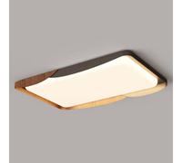 JXYDJH Plafonnier LED Encastré De 50 Cm (19,7 Po), Éclairage LED Blanc Chaud Réglable - Style Moderne Mi-siècle, Abat-jour Carré Discret De 36 W, Idéal Pour Une Chambre