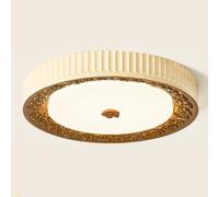 JXYDJH Plafonnier LED Encastré Style Vintage En Résine, Imitation Bois, À Intensité Variable, Avec 3 Températures De Couleur, Idéal Pour Chambre, Couloir, Cuisine Et Entrée.