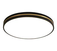 JXYDJH Plafonnier LED Moderne, Finition Noir Mat, Rond, Encastré, Dimmable, 36 W, 3000 K, Avec Télécommande, Pour Plafonds Hauts Et Bas, Chambre, Salon, Salle À Manger