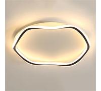 JXYDJH Plafonnier Moderne À Éclairage Latéral Encastré, Ring Creative Design, Luminaire LED Écoénergétique 36 W 3200 Lm Avec Télécommande Pour Plafonds Hauts Et Bas, Chambre Et Salon.