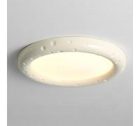 JXYDJH Plafonnier Moderne En Résine, Finition Blanc/beige, Trois Températures De Couleur Réglables, Style Vintage Milieu Du Siècle, 50 Cm (19,7 Po), Encastré, Pour Salon, Cuisine Ou Couloir.