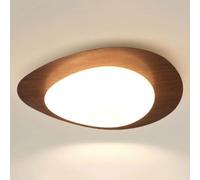 JXYDJH Plafonnier Moderne Style Milieu Du Siècle, Fixation Encastrée, Lampe Plafond Près Du Plafond, Luminaire Cuisine À Grain De Bois Plat Avec Abat-jour En Acrylique, 36 W