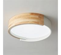 JXYDJH Plafonnier Rond En Fer Et Bois, Design Encastré