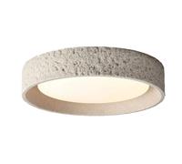 JXYDJH Plafonnier Rond En Travertin, Style Vintage, Avec Abat-jour En Acrylique, Éclairage LED 3CCT, Idéal Pour Une Entrée, Une Cuisine Ou Un Couloir - 34,8 Cm (13,7 Pouces).