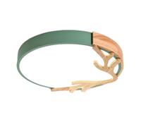 JXYDJH Plafonnier Rond Macaron En Bois Massif, Éclairage D'accentuation LED Circulaire Pour Chambre D'enfant, Luminaire LED Blanc Chaud De Style Nordique, Proche Du Noir