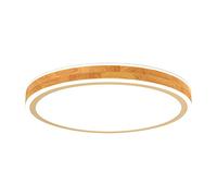 JXYDJH Plafonnier Rond Plat Élégant Avec Abat-jour En Bois, Style Japonais, Pour Vestiaire, Salle De Bain, Cuisine, Maison De Campagne, Chambre (1 Pièce) - Intensité Variable -