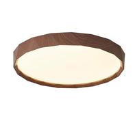 JXYDJH Plafonnier Rustique Effet Bois, Luminaire Encastré Vintage, Lampe De Plafond Couleur Noyer Style Milieu Du Siècle Pour Couloir, Luminaires LED À Intensité Variable Pour Entrée Et Bureau