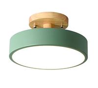 JXYDJH Plafonniers Nordiques À Del, Lampe Plate Tricolore À Intensité Variable, À Encastrer, Éclairage De Plafond Créatif en Bois Et en Fer, Luminaire De Couloir, Vestiaire, Balcon, Salle De Bain,