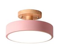 JXYDJH Plafonniers Nordiques À Del, Lampe Plate Tricolore À Intensité Variable, À Encastrer, Éclairage De Plafond Créatif en Bois Et en Fer, Luminaire De Couloir, Vestiaire, Balcon, Salle De Bain,