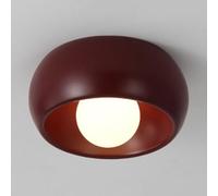 JXYDJH Plafonniers Style Mid-Century Avec Abat-jour En Résine Et Verre, Finition Noyer, Encastrés, Design Minimaliste Et Moderne Pour Couloir, Entrée, Salle À Manger Ou Cuisine.