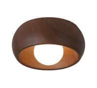 JXYDJH Plafonniers Style Mid-Century Avec Abat-jour En Résine Et Verre, Finition Noyer, Encastrés, Design Minimaliste Et Moderne Pour Couloir, Entrée, Salle À Manger Ou Cuisine.