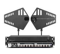 JXYQ Amplificateur de Signal de Microphone sans Fil, Distribution d'antenne UHF avec 2 antennes directionnelles Actives, 8 Ports d'entrée/Sortie, Plage de fréquences 400-950 MHz