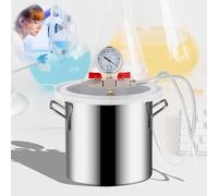 JXYQ Kit de Chambre de dégazage sous Vide pour résine époxy avec Base en Acier Inoxydable et Couvercle en Acrylique pour Le dégazage du Silicone, de la résine et de l'époxy