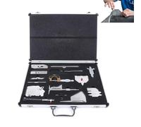 JXYQ Kit d'inspection d'outils de soudage, Jeu de jauges de Mesure en Acier Inoxydable avec Mallette de Transport pour l'inspection des Cordons de Soudure, règle combinée 13 pièces