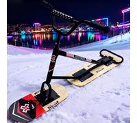 JXYQ Motoneige Tout-Terrain avec Skis : stabilité grâce à Ses Deux Skis et Direction à 360°, Robuste et dotée d'un Cadre en Aluminium, idéale pour Les activités Hivernales en extérieur.