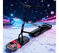 JXYQ Motoneige Tout-Terrain avec Skis : stabilité grâce à Ses Deux Skis et Direction à 360°, Robuste et dotée d'un Cadre en Aluminium, idéale pour Les activités Hivernales en extérieur.
