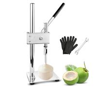 JXYQ Ouvre-Noix de Coco Manuel, Machine Verticale Commerciale avec poignée antidérapante, Hauteur réglable, kit d'ouverture de Noix de Coco Jeunes/tendres pour Usage Domestique, Argent Commercial